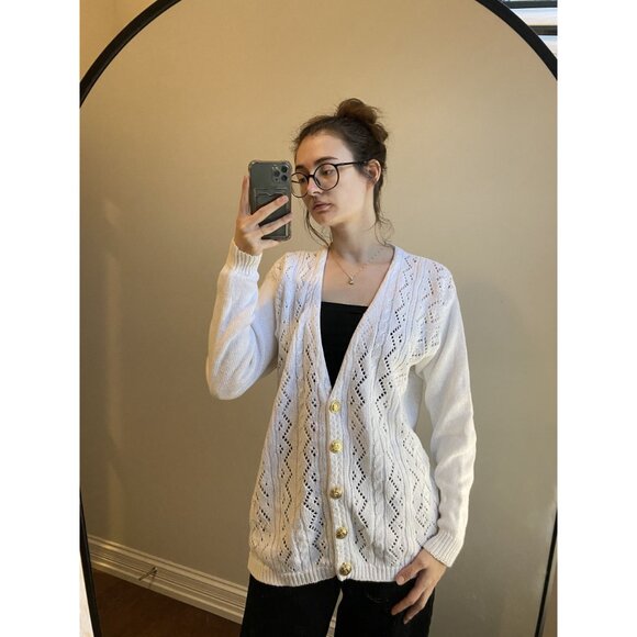 Vintage Sk & Company Size Small Crochet  Cardigan - Picture 7 of 7
